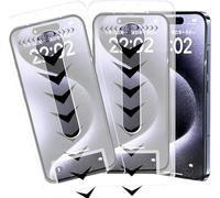 2 Pack Arctiqo 3-in-1 Screen Protector for iPhone 17 Pro Max, HD and Privacy Tempered Glass Film Screen Protector, Invisible Artifact Screens Protectors, Dust Free without Bubbles (HD,17air)