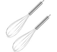 2 Pack Ballon en acier inoxydable résistant aux rayures Fouet en fil métallique Pour la cuisson, 12 pouces Fouet manuel Mousseur à lait Fouet à café