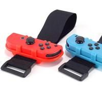 2 Pack Bandes De Poignet Pour Le Jeu De Danse 2022 2021 2020 2019 & Zumba Burn It Up Pour Switch/Switch Oled Joy-Con,Sangle Élastique Réglable,Accessoires Pour Manette Switch (Rouge & Bleu)