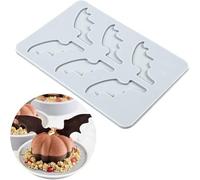 2 PACK Bat Wing Silicone Molds, 3D Hollow Leaf Chocolate Molds, Halloween Lace Molds for Cake Decorating for Baking, Resin, Clay, Sugar Craft, Dessert (1)