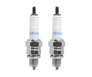 2 Pack Bougie CR7HSA Compatible avec NGK, Bougie CR7HS d'allumage pour Scooter Moto Mobylette, Haute Performance Résistantes à l’Usure, Filetage 10 mm, Compatible pour Allumage 2T 4T