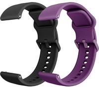2 Pack Bracelets De Montres Silicone 22Mm, Bracelet En Silicone Liquide Soupl, Remplacement Dégagement Rapide, Compatible Montre Connectée Pour Femme Homme[MON9261990]
