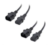 2 Pack C13 C14 Computer Power Extension Cable-PDU,2m Power Extension Cable (PDU Power Cable IEC C14 to IEC C13)