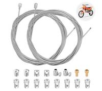 2 Pack Câble de Gaz Accélérateur 2m Universel Moto Tondeuse Câble d'Accélérateur Ø1.5mm & Ø1.1mm avec 9 Nippels pour Cable Embrayage Moto Cable pour Moteur Vélo Scooter Tondeuse Quad