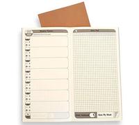 2 Pack Calendrier Liste De Choses A Faire Recharge Pour Agenda Hebdomadaire/Mensuel Insert for Passport Traveller's Notebook Leather Journal - 21x11cm Ideal Weekly/Monthly Diary Notebook Planner
