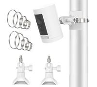 2 Pack Camera Holder Outdoor Indoor Pole Mount Stick Up Cam/Pro Ring Pole Mount Bracket Indoor Camera Wall Mount Ring Camera Accessories White