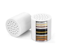 2 Pack Cartouche de Rechange Universelle à 20 étapes - Purificateur D'eau Dure - Élimine le Chlore, Métaux Lourds, Fer, Autres Sédiments, L'adoucisseur D'eau avec Haut Rendement