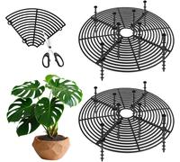 2 Pack Cat Flower Pot Protection Grid 30 cm Diameter Cut Flower Pot Protection for Cat Protection for Plant Pots Protect Earth from Animals and Children