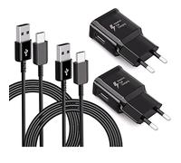 2-Pack Chargeur Original de Type C Chargeur Rapide avec Câble de Charge USB de Type C Câble de Charge Rapide pour Samsung Galaxy S8, S8 Plus, S9, S9+, S10, S10 Plus, S10e, A50, A15, A14, Z Flip3