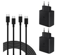 2 Pack Chargeur Ultra Rapide USB-C 45 W pour Samsung Galaxy S25, S24, S23, S22, S21, S20, A16, A15, A14, A13, A12, A56, A55, A54, A53, A52, A36, A35, A33, A34, A32, A26, A70, A71, A50