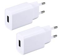 2 Pack Chargeur USB 5V 2A Adaptateur Prise Secteur Compatible avec iPhone,Samsung,écouteurs,Lecteur ebook,Lampe Table,Consoles Jeux,Routeur,Bluetooth Speaker