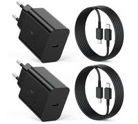 2-Pack Chargeur USB C 45W Chargeur Type C Charge Rapide pour Samsung Galaxy S26 S25 Ultra S24 S23 S22 S21 FE A57 A56 A55 A54 A37 A36 A35 A25 A26 A17 A16 et 2M Câbles, Prise Secteur USB C Adaptateur