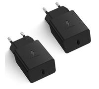 2-Pack Chargeur USB C pour Samsung Galaxy S23 S22 S21 S20 fe S10 S9 S8 A54 A53 A52 A51 A50 A34 A14 A12 et Telephone Série M, PD Chargeur Rapide Prise, Fast Charger Adaptateur Secteur Universel