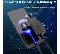2 Pack Chargeurs Usb C 15w, Fast Charger Avec Câble De Charge De 1,5m, Type C Chargeur Rapide Pour Samsung Galaxy S8, S9, S10 Plus, S10e, S20 S21 Fe, A50, A51, A40, A33, A20e, A13, Z Flip3, Z Fold2