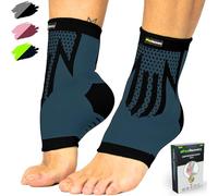 2 Pack Chevillères Homme & Femme - Manchon de Compression Cheville pour Running, Football, Basket & Sports - Chevillière Entorses, Fasciite Plantaire, Tendinite d'Achille - Respirant & Antidérapant