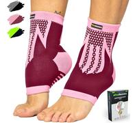 2 Pack Chevillères Homme & Femme - Manchon de Compression Cheville pour Running, Football, Basket & Sports - Chevillière Entorses, Fasciite Plantaire, Tendinite d'Achille - Respirant & Antidérapant