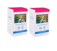 2-Pack Compatible avec Canon KP-108IN 3115B001(AA) Cartouche et Papier | Compatible avec Canon Selphy CP1500 CP1300 CP1200 CP1000 CP910, 6 Cartouches d'Encre 216 Papier Photo 100x 148mm