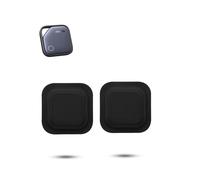 2 Pack Coque en silicone autocollante pour UGREEN FineTrack Anti-Loss Tracker, daunke Full Protection Cover (convient aux personnes âgées, sac à dos, bagages, enfants) Résistante aux rayures, noir