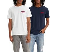 LEVI'S ® T-Shirt '2 Pack Crewneck Graphic' bleu nuit / rouge / blanc, Taille XXL