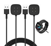 2 Pack de 2 Câbles de Charge Magnétique USB de 100 cm pour Fitbit Versa 4, Sense 2, Versa 3, Sense - Chargeur Rapide et Sécurisé pour Montres Intelligentes Fitbit, Non Compatible avec Versa 1/2