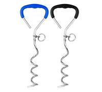 2 Pack Dog Spikes for Ground, Lawn Turf Spikes, Dogs Tether Stake, Dog Tie Out Stake Heavy Duty, Twist-Proof Pet Supplies, Attach to Tie Out Cable & Stake for Camping Ground, Background