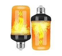 2 Pack E27 LED Flame Light Bulbs 4 Modes with Gravity Sensor Flame Light Bulb for Indoor/Outdoor/Bar