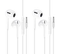 2 Pack Ecouteurs Filaire, Écouteurs Intra-Auriculaires Avec Câble, Jack 3,5 Mm Avec Microphone Et Contrôle Du Volume, Écouteurs Antibruit Pour Samsung, Ipad, Xiaomi, Mp3/4, Hua-Wei, Iphone 6/5/Se,Etc.