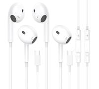 2 Pack Ecouteurs Filaire USB C avec Microphone & Contrôle de Volume,Hi-FI Stéréo Écouteurs USB C Intra-Auriculaires pour iPhone 16/15 Pro Max/Plus, Samsung Galaxy S24/S23, iPad Pro & Google Pixel