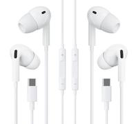 2 Pack Ecouteurs Filaire USB C avec Microphone & Contrôle de Volume,Hi-FI Stéréo Écouteurs USB C Intra-Auriculaires pour iPhone 16/15 Pro Max/Plus, Samsung Galaxy S24/S23, iPad Pro & Google Pixel