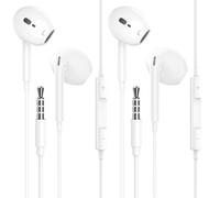 2 Pack Écouteurs Filaires, 3.5mm Jack Intra-Auriculaires Filaires ecouteur Antibruit Casque et Ecouteurs Ergonomique Stéréo avec Microphone Compatible avec MP3/4 una Variedad de Dispositivos de 3,5 mm