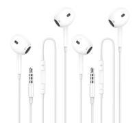 2 Pack Écouteurs Filaires, 3,5mm Jack Intra-Auriculaires Filaires ecouteur Antibruit Casque et Ecouteurs Ergonomique Stéréo avec Microphone Compatible avec MP4/3 una Variedad de Dispositivos de 3.5mm