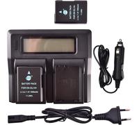 2-Pack En-El14 En-El14A Rechange Batterie + Double Lcd Chargeur Compatible Pour Nikon Coolpix P7000, P7100, P7700, D3100, D3200, D3500, D5100, D5200, D5300[Z1084]