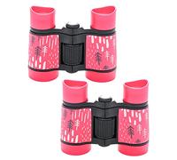 2 Pack Enfants Jumelles Meilleurs Cadeaux Pour Garçons Filles 4x30 Haute Résolution Optique Réelle Jumelles Compactes Jouets Antichoc Pliant Enfant Jumelles Jouet Télescope Pour Cible (Pink, One Size)