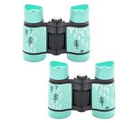2 Pack Enfants Jumelles Meilleurs Cadeaux pour Garçons Filles 4x30 Haute Résolution Optique Réelle Jumelles Compactes Jouets Antichoc Pliant Enfant Jumelles Jouet Télescope pour (Green, One Size)