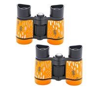 2 Pack Enfants Jumelles Meilleurs Cadeaux pour Garçons Filles 4x30 Haute Résolution Optique Réelle Jumelles Compactes Jouets Antichoc Pliant Enfant Jumelles Jouet Télescope pour (Yellow, One Size)
