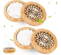 2 Pack Essential Oil Stones With 2 Wooden Flower Diffusers,Essential Oil Diffuser With Scented Stone,For Aromatherapy In The Bedroom,
