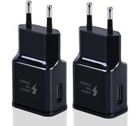2 Pack Fast Usb Charging Adapter For Samsung Galaxy S22/S21/S20/S10/S10e/S6/S7/S8/S9/Edge/Plus/Active/A13/A15/A72/A53 5g, Note 5/8/9, Google Pixel 2/3/Xl And Other Smartphones/Devices