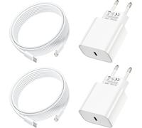 2 Pack For Iphone Fast Charger, 20w Pd Usb-C Mains Plug With 1m Usb C To Lightning Cable For Iphone 14/14 Pro/13/13 Pro/13 Pro Max/13 Min