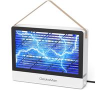 2-Pack GeckoMan LED Lampe Anti Moustique Mouche Interieur Tue Mouche Electrique Moustique Moucherons Insectes, Tube Hybride Économe Attraction Max • 10 Ans Durée, Haute Tension Instantanée