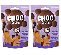 2 PACK Gouttes de chocolat en bois de rose pour chien - Friandise au chocolat pour dressage de chien - Taille 200 g
