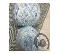 2 Pack Hand Knitted Steering Wheel Cover, Winter Car Steering Grip, Cozy DIY Car Accessory for Women, Cold Weather Driving Comfort(Light Blue,50g)