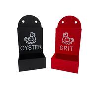 2-Pack Hanging Poultry Feed Trough for Chickens and Ducks, Outdoor Food Dispensers for Backyard Coops Or Farm Pens, Easy-Mount Design for Daily Feeding, 7.28x3.15x3.5 inches