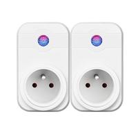 2 Pack Intelligente Prise,Prise Connectée Intelligente WiFi Prise Compatible avec Android iOS Alexa Prises Télécommandées Prise
