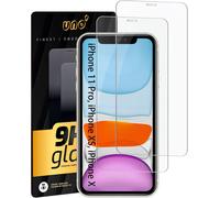 [2 Pack] Iphone 11 Pro Screen Protector, Iphone Xs, X, Tempered Glass Screen Protector, Ultra Tough 9h Tempered Glass, Anti-Scratch, Bubble Free, Anti-Fingerprint, High Respontivity, Hd Definition