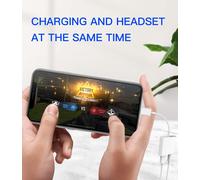 2 Pack Iphone 3.5mm Charger Adapter Jack To Lightning 2 In 1 Aux Audio Fast Charger Power Adapter For 14 13 12 11 Pro Max 8 7 Plus 6 5