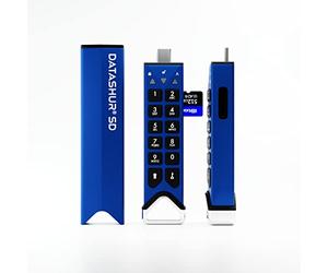 2 Pack iStorage datAshur SD Encrypted USB Flash Drive with Removable iStorage microSD Cards (Sold Separately), Password Protected, Secure Collaboration, FIPS Compliant