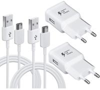 2-Pack Kit Chargeur Rapide Adaptatif Avec 120cm Câble Usb Type C Compatible Avec Samsung Galaxy S8 S8+ S9 Plus S9+ S10 S10 Plus S10e A50 A51 A40 A42 5g A5 Usb-C, Chargeur Rapide Bloc D'alimentation
