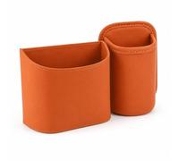 2 Pack Leather Car Door Cup Holder & Car Door Organizer Set (Orange)