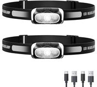 2 Pack Led Headlamp, Ultra Bright Usb Rechargeable Waterproof Headlamp For Outdoor Camping Jogging Fishing Running Repair, Hiking, Reading
