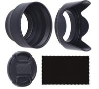 2 Pack Lens Hood-Tulip + Rubber (Foldable)-Reduces Lens Glare-Protects Against Excessive Sunlight for Enhanced Photos and Videos